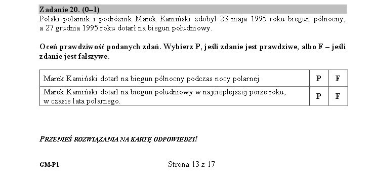 Egzamin gimnazjalny 2015 - przyroda - arkusz CKE -...