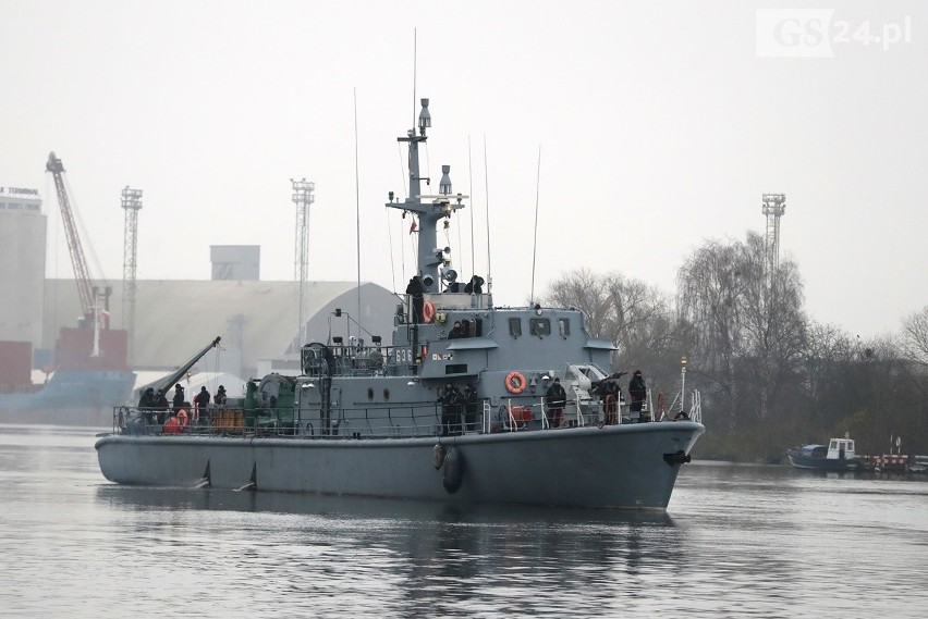 Cztery okręty wojskowe zacumowały w Szczecinie. W weekend będzie można je zwiedzać [ZDJĘCIA]