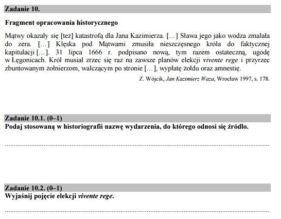 Matura 2016: HISTORIA [ODPOWIEDZI, ARKUSZ CKE]