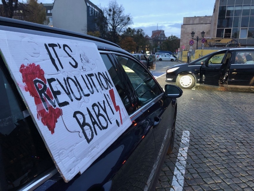 Samochodowy protest w Gdańsku, 30.10.2020