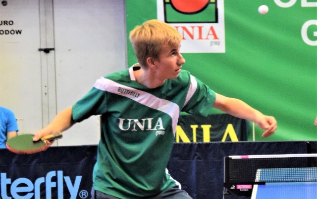 Maciej Kubik (Olimpia Unia Grudziądz) to aktualny mistrz Europy kadetów singlu i deblu a brązowy medalista w drużynie