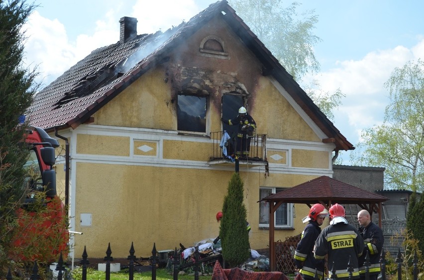 Pożar domu w Kluczach