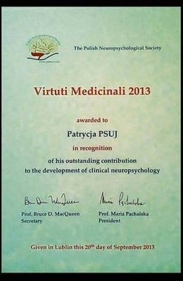 Dyplom Virtuti Medicinali 2013 FOT. PATRYCJA PSUJ