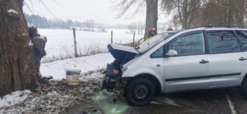 Wypadek w gminie Sławno. Pijany kierowca volkswagenem...