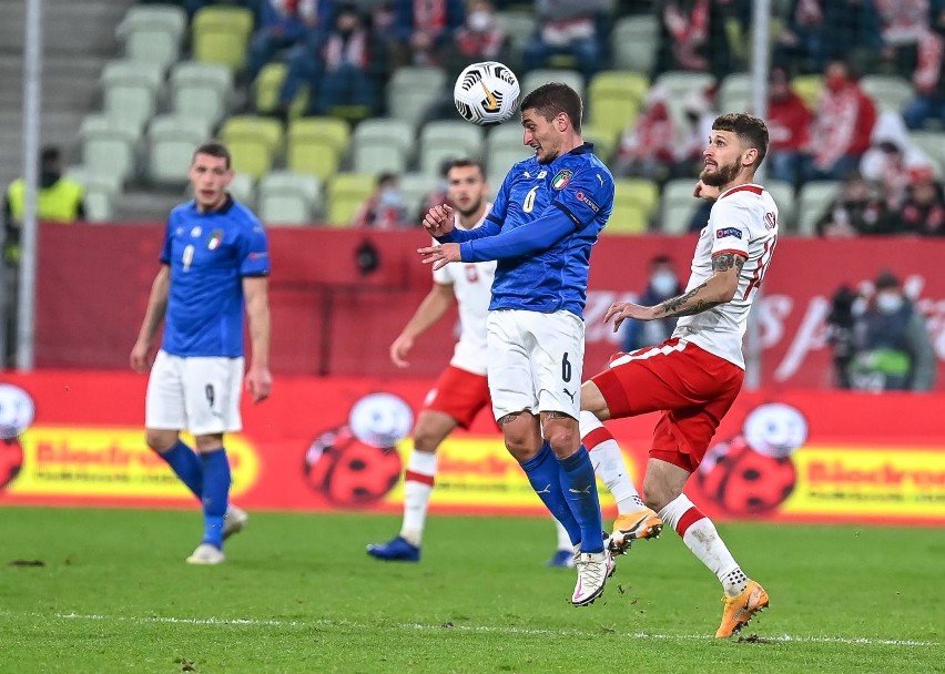 Mecz Ligi Narodów Polska - Włochy, w Gdańsku było 0:0