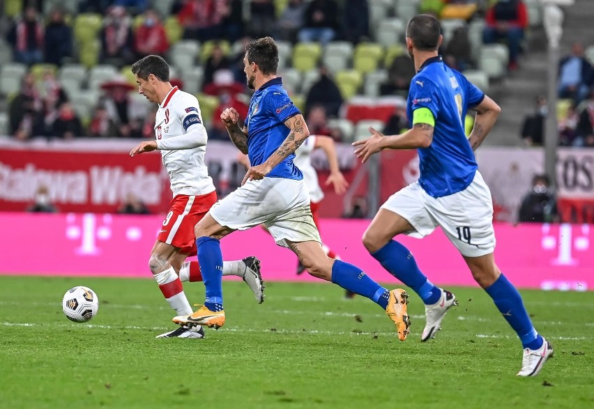 Mecz Ligi Narodów Polska - Włochy, w Gdańsku było 0:0