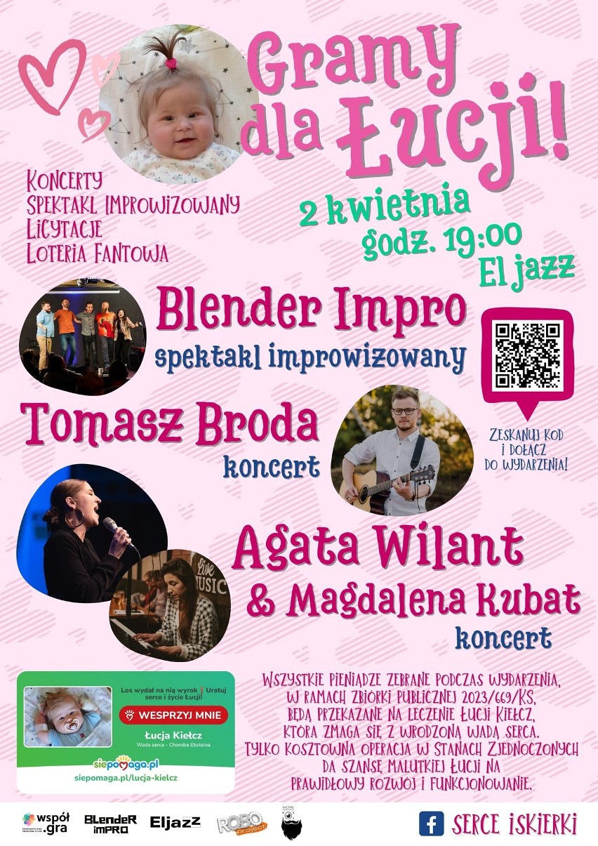 "Gramy dla Łucji" - w Bydgoszczy odbędzie się koncert charytatywny. To okazja do pomocy rocznej dziewczynce!
