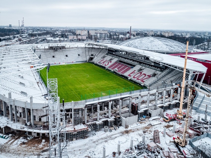 To będzie piękny obiekt. Najowsze zdjęcia z budowy stadionu ŁKS ZDJĘCIA