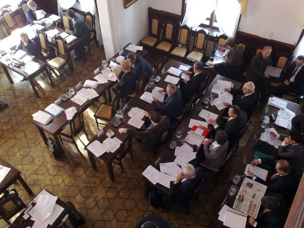 Rzeszowscy radni na sesji Rady Miasta.