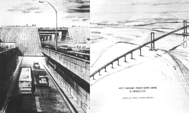 Tak miała wyglądać stała przeprawa w Świnoujściu według projektów konkursowych z 1975 roku