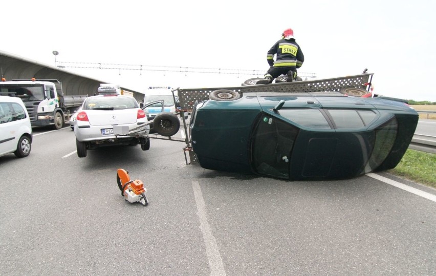 Wypadek na Autostradowej Obwodnicy Wrocławia 16.07.2015