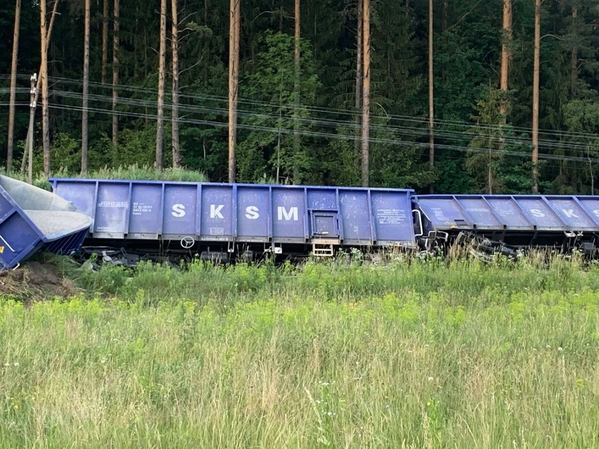 Ruch pociągów na trasie Augustów – Suwałki zablokowany. Wykoleił się pociąg (zdjęcia)