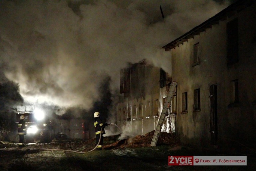 Pożar w Grębowie: Płonęły budynki gospodarskie