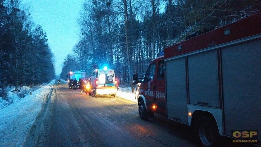 Na drodze pomiędzy Orłem a Gaczyskami straciła panowanie nad...