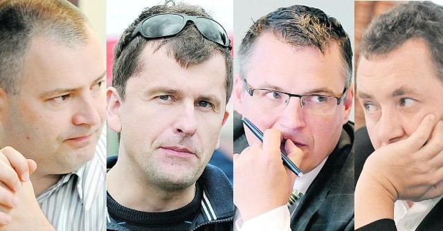 O lewej: Robert Dowhan (PO), Artur Zasada (PO), Janusz Kubicki, Jacek Budziński (PiS)