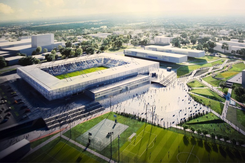 Wizualizacja projektu na nowy stadion w Olsztynie