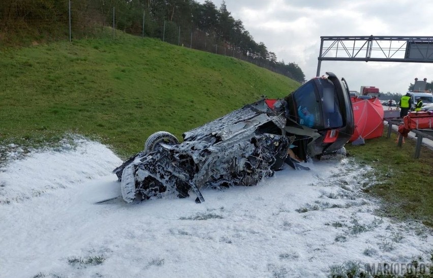 Wypadek na A4 na wysokości Gogolina.