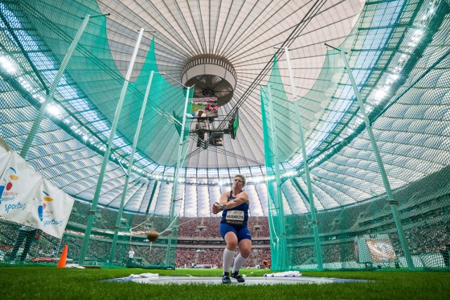 Anita Włodarczyk pobiła na stadionie PGE Narodowym własny rekord świata - 82,98 m.