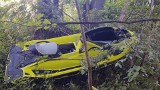Wypadek na jeziorze Dadaj. 13-latek rozbił skuter wodny na drzewie (zdjęcia)