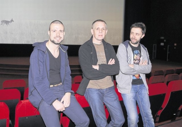 Marek Kubik, Zdzisław Folga i Paweł Jankowski (od lewej) - twórcy filmu "Cząstka Podlasia" zapraszają do kina