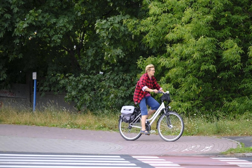 W Toruniu jest dużo tras dla rowerzystów, po których można...