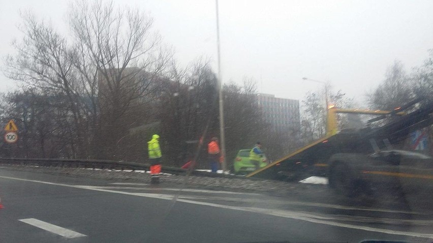 Wypadek na A4 w Katowicach