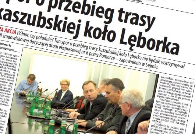 W poniedziałek w "Głosie": Spór o przebieg trasy kaszubskiej koło Lęborka.