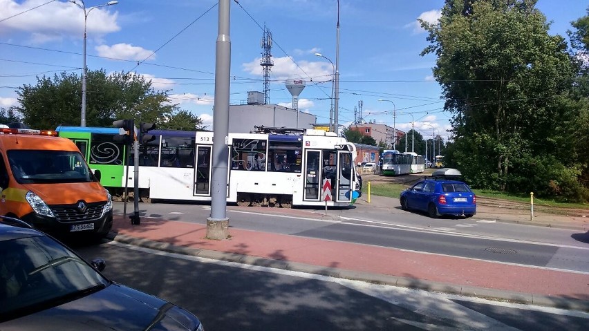 Korek tramwajowy na Pomorzanach