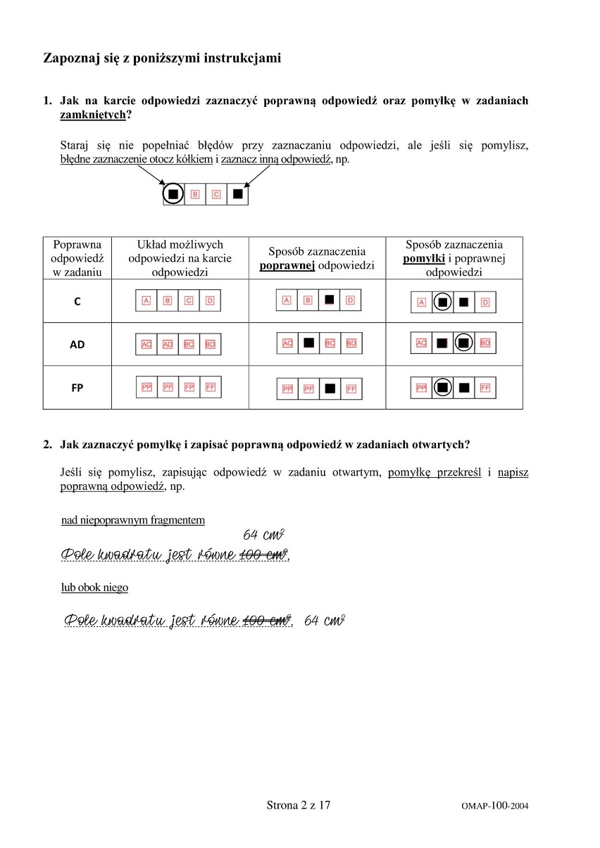 Egzamin ósmoklasisty 2020 matematyka