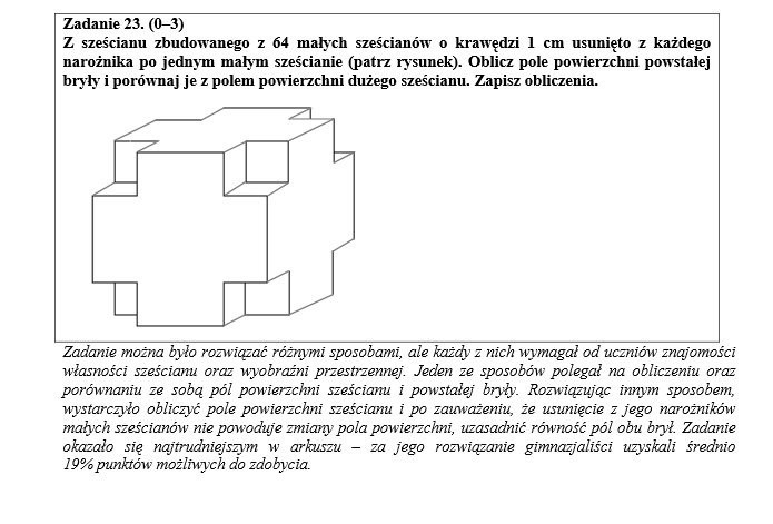 Dużo trudności sprawiło zdającym rozwiązanie zadania 23., w...