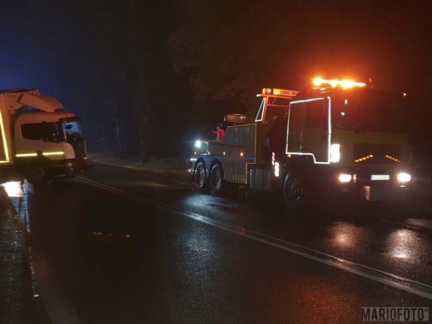 Wypadek w Dąbrowie na trasie Opole-Nysa