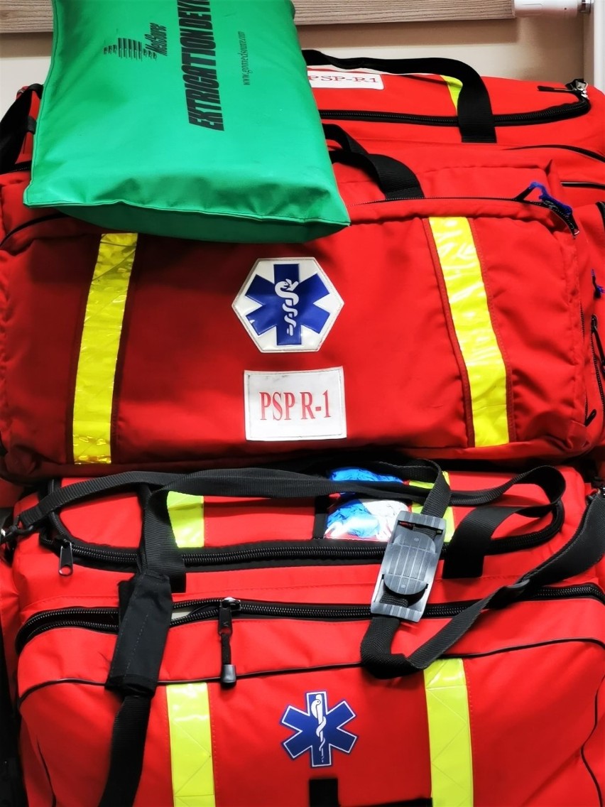 Strażacy – ochotnicy z gminy Skaryszew nie tylko gaszą pożary, ale  potrafią nieść pomoc przed medyczną poszkodowanym 