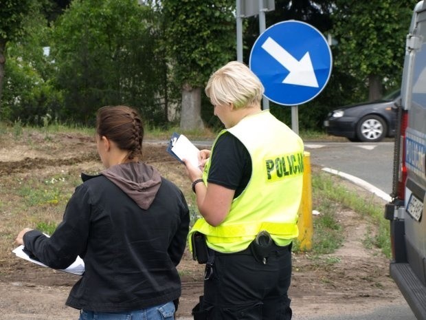 Wypadek policyjnego motocykla