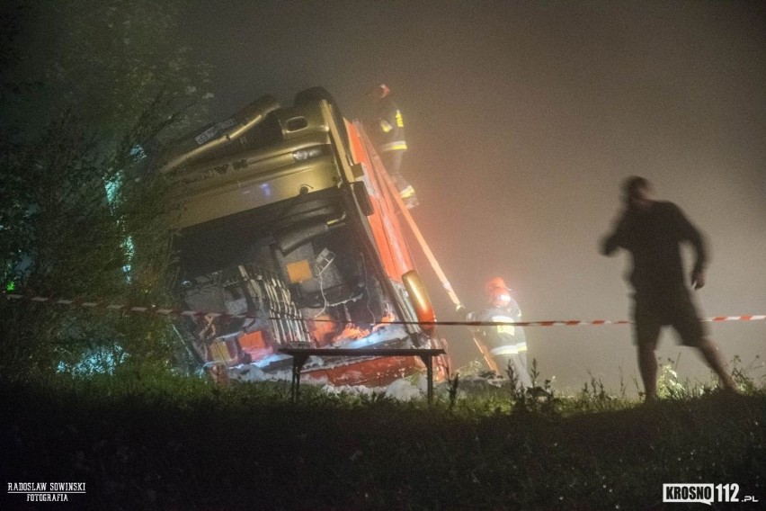 Podkarpacie. Tragiczny wypadek autobusu w Leszczawie Dolnej,...