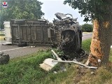 Powiat krasnostawski. Wypadek ciężarówki przewożącej konie. Nie żyje jedna osoba