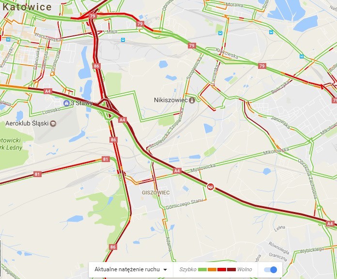 Stłuczka na A4 w Katowicach... i gigantyczny korek