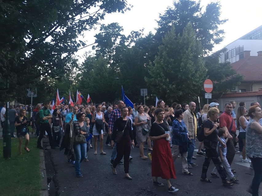 24 lipca 2017. Protest w obronie niezależności sądów na...