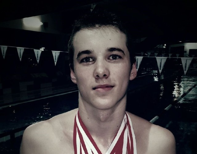 Dawid Gotszling z Barakudy Starachowice rywalizował w Grand Prix Polski w pływaniu.
