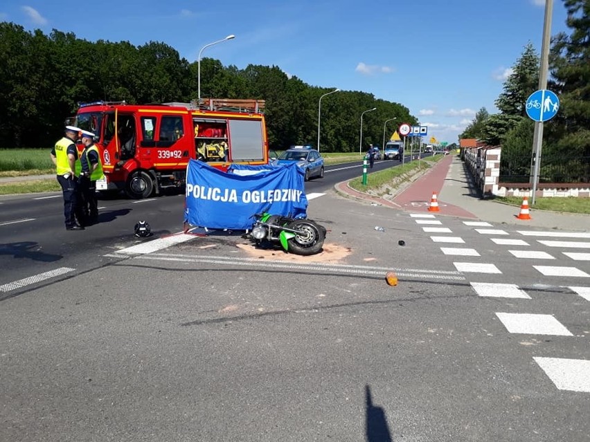 Tragiczny wypadek na trasie Lublin - Bełżyce. Motocyklista zderzył się z ciągnikiem. 38-latek zginął na miejscu