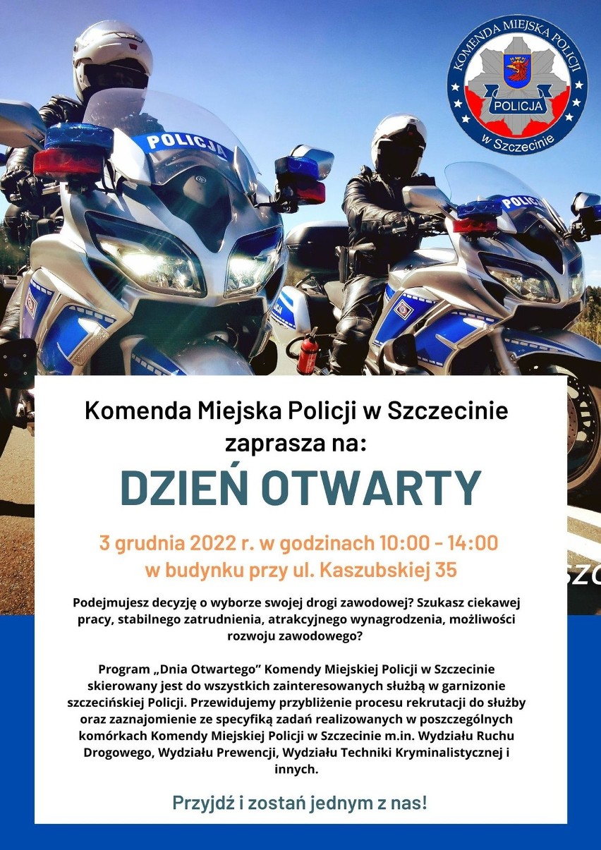 Szczecińscy Policjanci zapraszają osoby chcące wstąpić w ich...