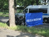 Wypadek na Sępolnie. Auto uderzyło w drzewo, kierowca nie żyje 