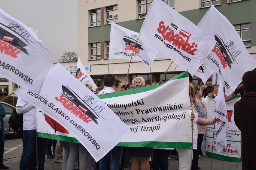 Tak protestowali pracownicy rybnickiego szpitala w...