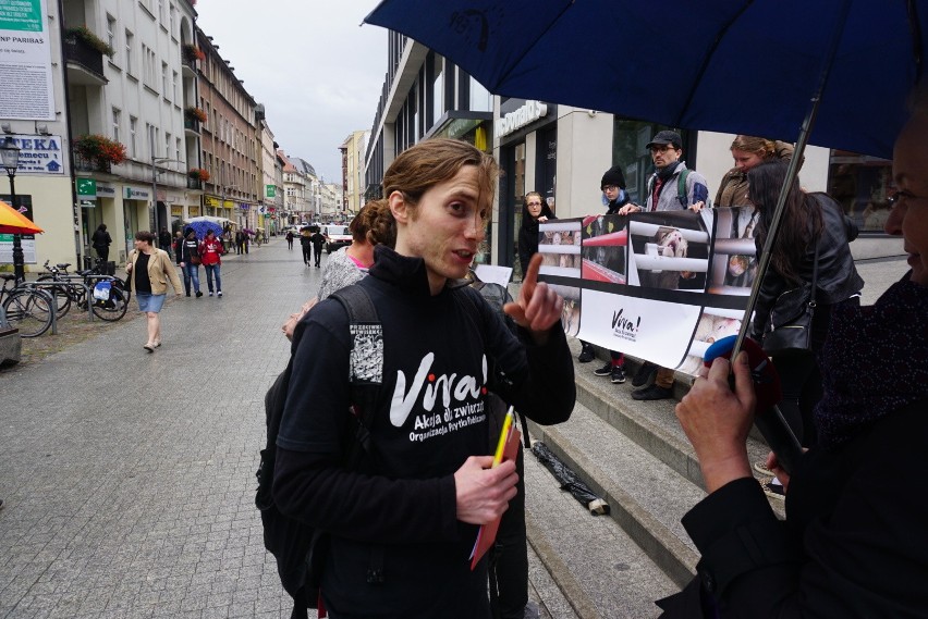 Poznań: Protest obrońców praw zwierząt