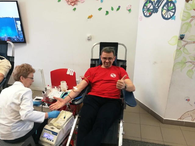 Wójt gminy Nagłowice, Jacek Lato w swoim życiu oddał już ponad 40 litrów krwi!
