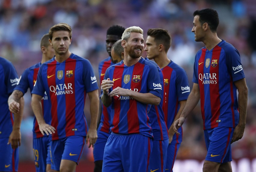 Mecz drużyny FC Barcelona na Camp Nou.