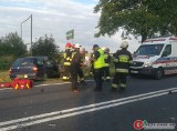 Wypadek na DK11 w Biskupicach. Zderzyły się trzy samochody [zdjęcia]