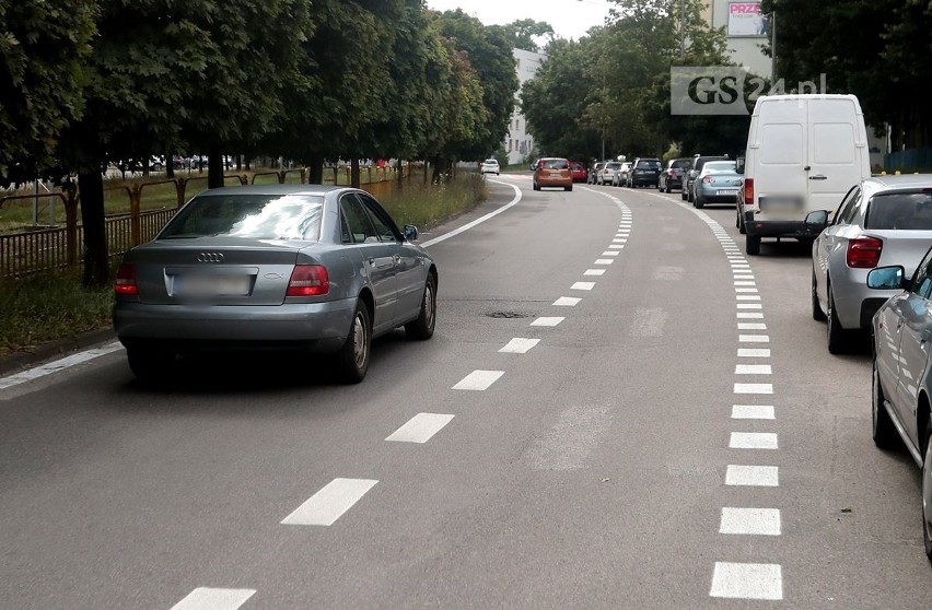 Pasy rowerowe na Dubois w Szczecinie