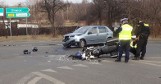Rybnik: Groźny wypadek na Rudzkiej. Motocyklista i 8-letnia pasażerka w szpitalu ZDJĘCIA