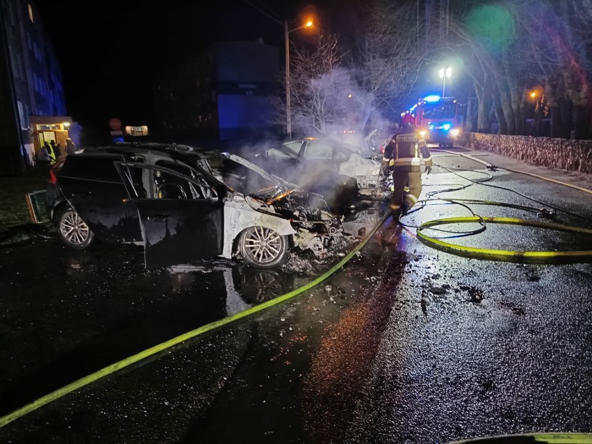 Pożar samochodów w miejscowości Batowo