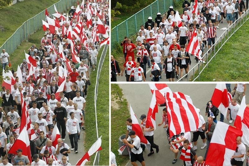 Derby Rzeszowa. Kibice Resovii przemaszerowali przez miasto [ZDJĘCIA]